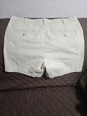 Nautica Cream Flat Front Men's Shorts